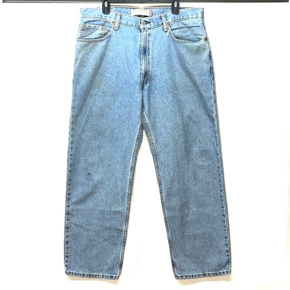 Men's Vintage Levi’s 550 Relaxed Fit Distressed Straight Leg Jeans 38 X 30 - Picture 2 of 6